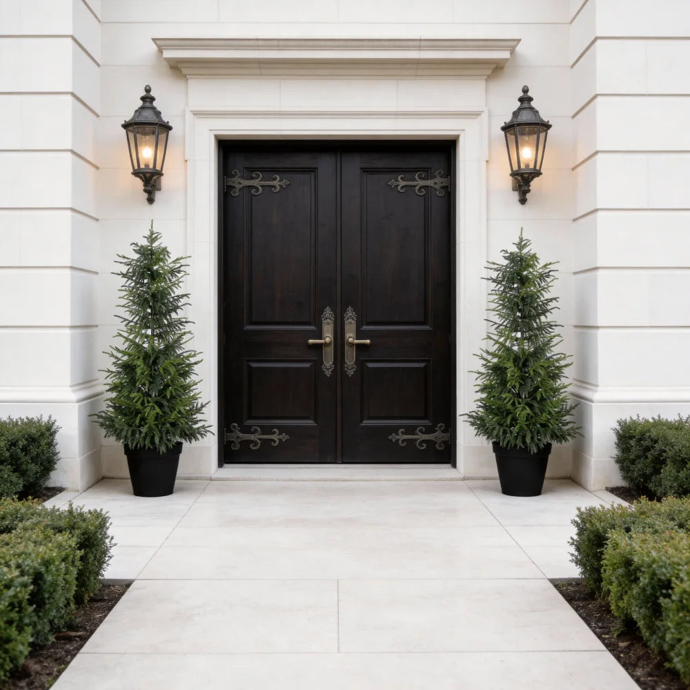 Artificial Real Touch Pine Tree In Decorative Pot Set