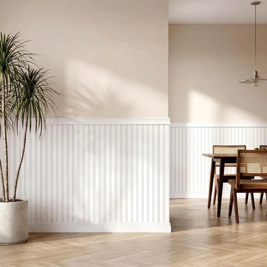 Paintable Fluted Wainscoting Wall Panel Kit for Decorative Accent Walls