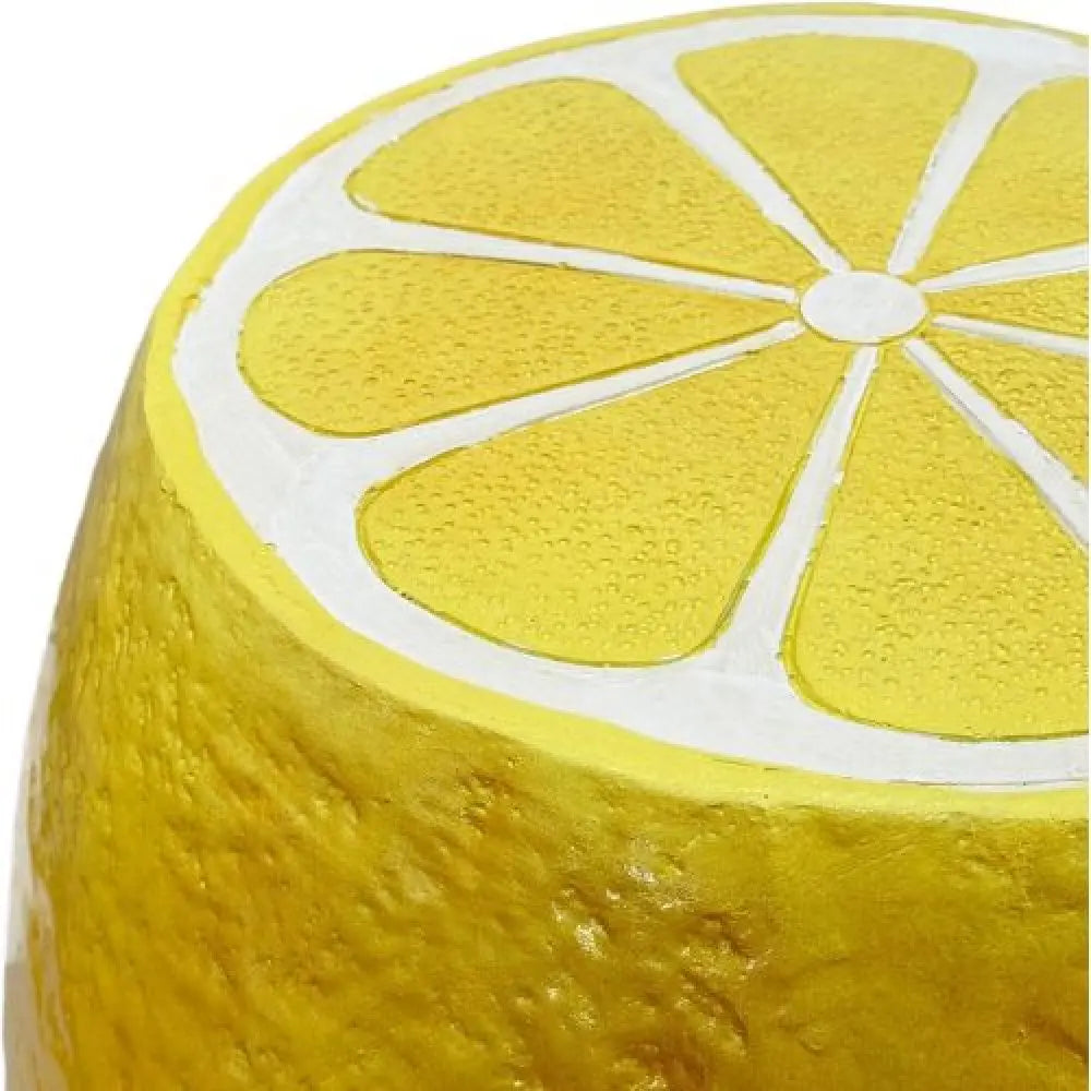 Lemon Fruit Stool Resin Side Table Plant Stand Indoor Outdoor Decor