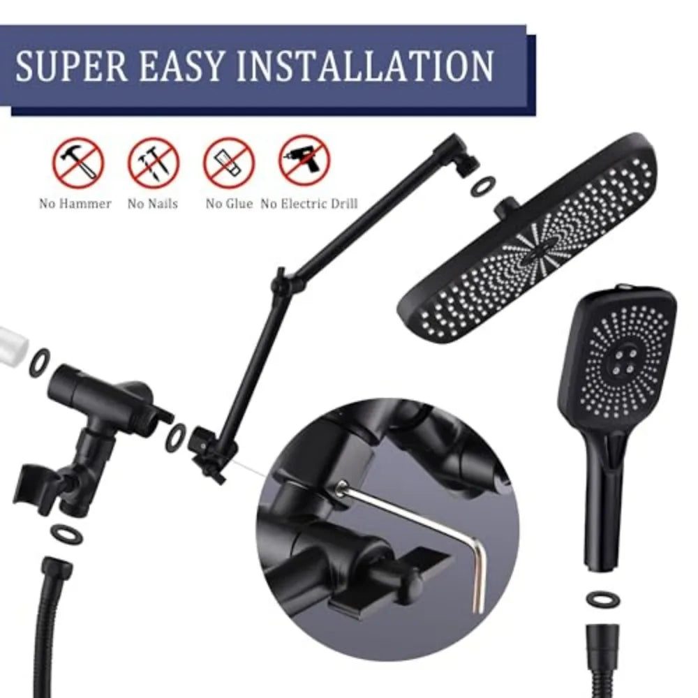 Dual Showerhead And Handheld Combo With Four Spray Modes