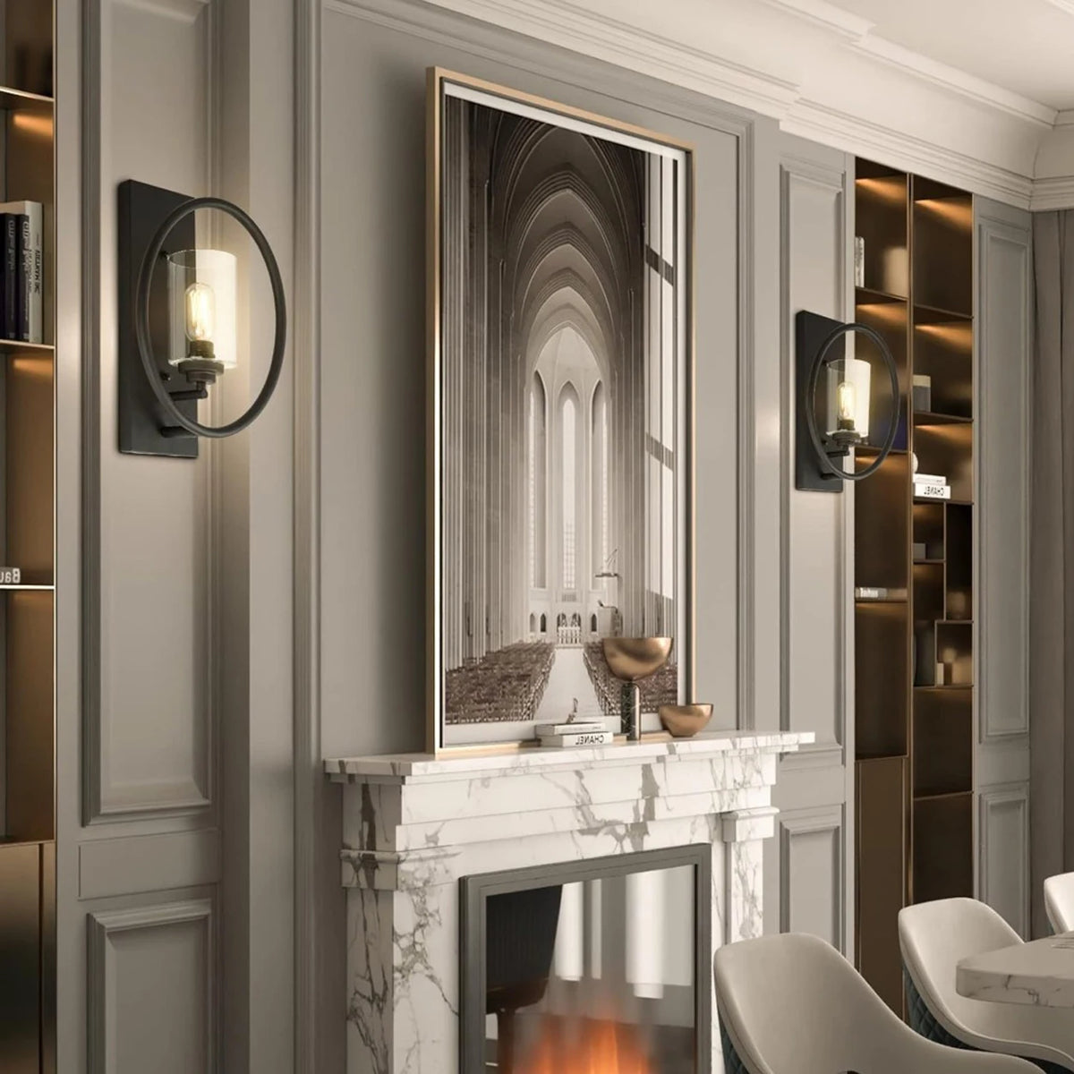 Dimmable Outdoor Wall Sconces Set of Two for Home Lighting