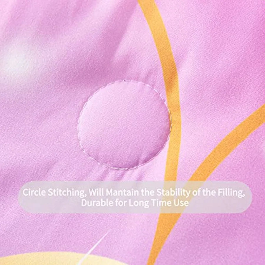 Rainbow Glitter Comforter Bedding Set With Pillow Shams