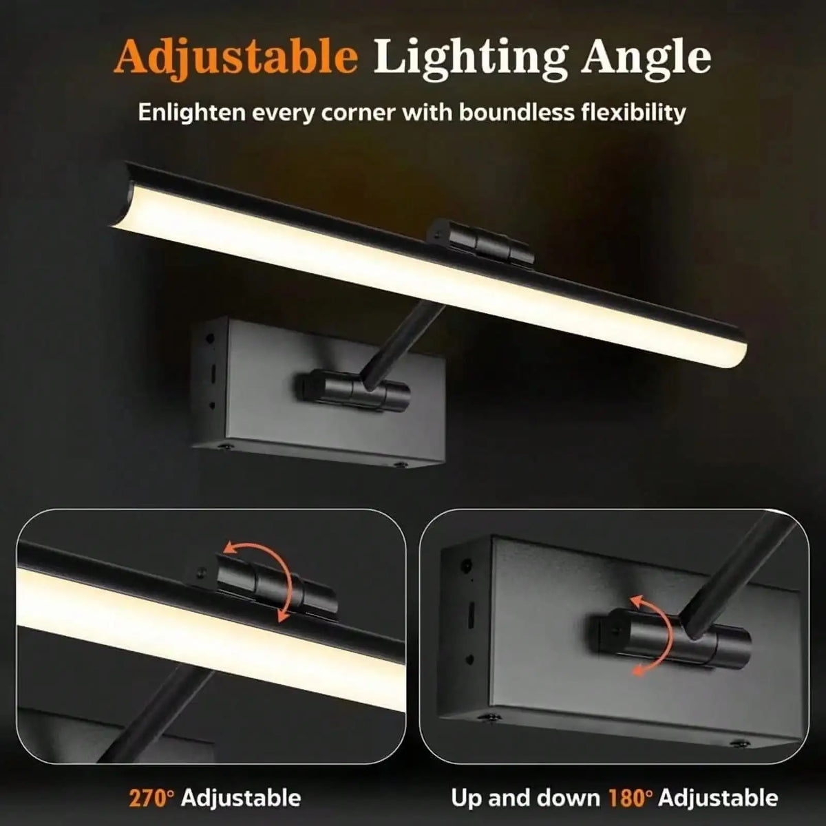 Rechargeable Magnetic LED Picture Light With Remote For Art Displays