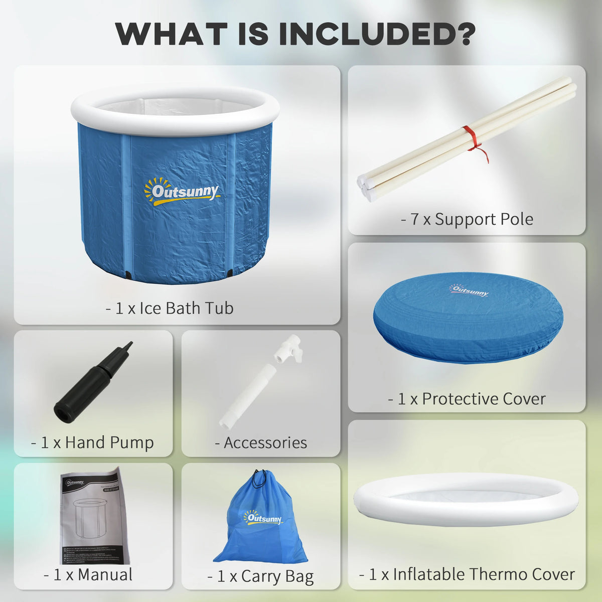 Portable Cold Plunge Tub With Thermo Lid For Athlete Recovery
