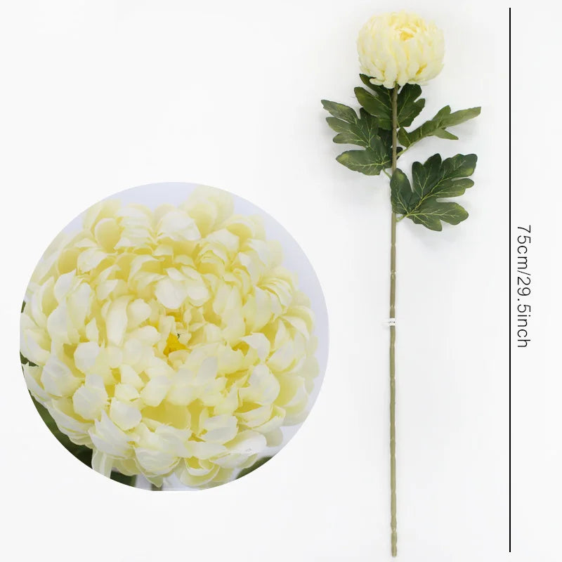 Large Single Chrysanthemum Country Style Living Room Flower Arrangement Artificial Flowers Wedding Shooting Props Decor Floral