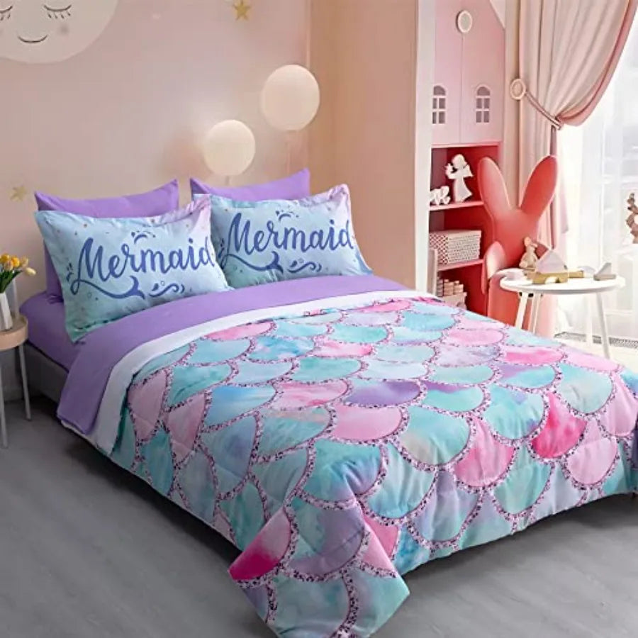 Cute Alpaca Cactus Tropical Plant Bedding Set for Kids