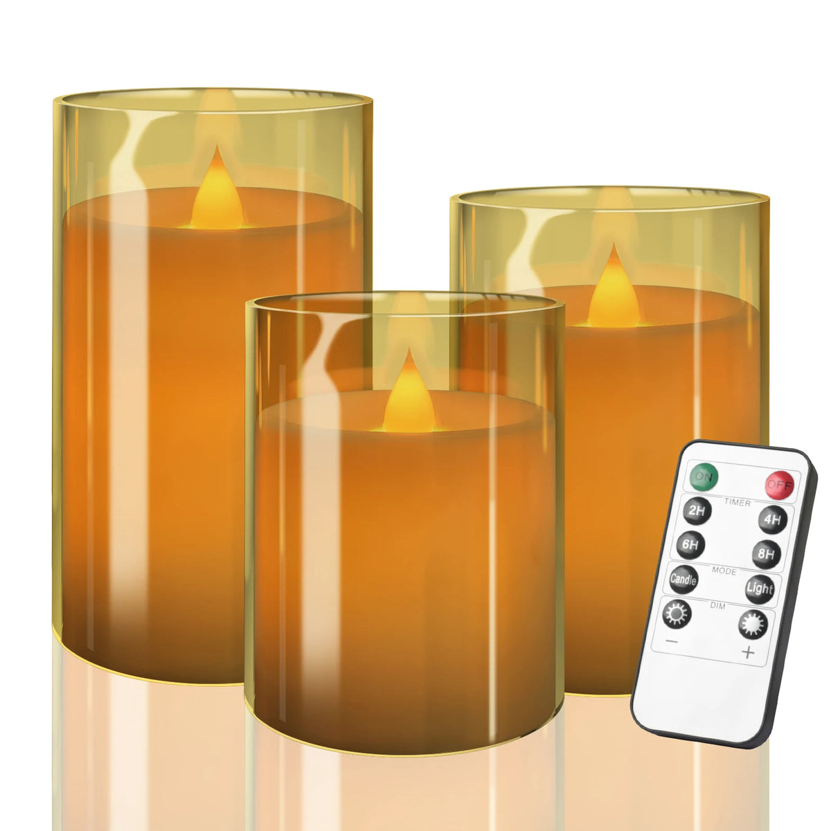 Flickering Flameless LED Candles with Timer Remote for Home Decor