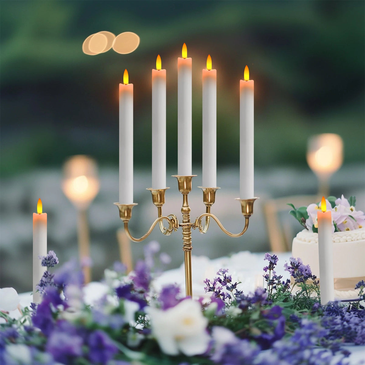 Flameless Taper Candles LED Battery Operated with Remote Timer Ivory LED Candlesticks 3D Flickering Realistic Christmas Wedding Party Home Fireplace Decor 6 Pack