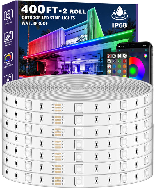AILBTON Waterproof Outdoor LED Strip Lights With App Control
