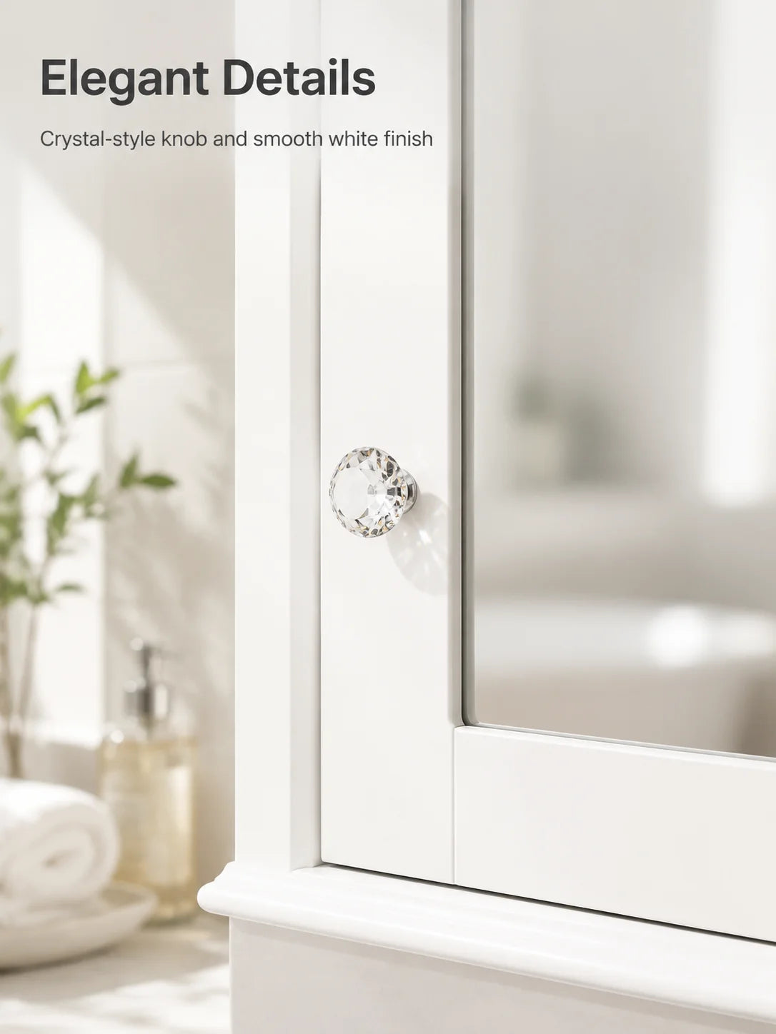 Mirrored Medicine Cabinet With Adjustable Shelves And Locking Door