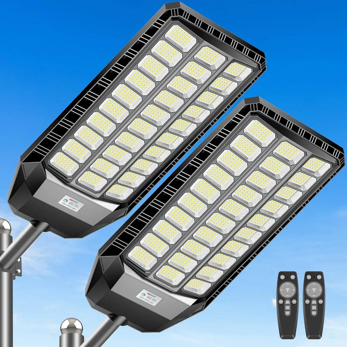 Solar Motion Sensor Security Light With Dusk To Dawn Lighting