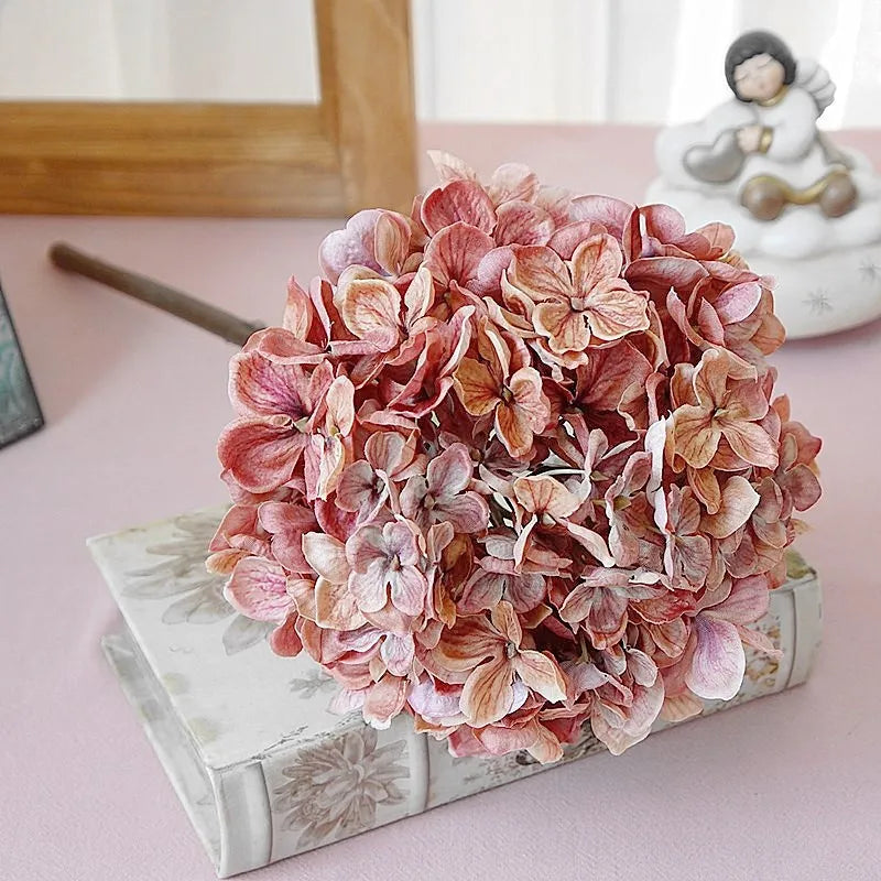 48cm Artificial European Retro Flower Hydrangea Branch DIY Wedding Bouquet Room Home Table Decoration Floral Photography Props