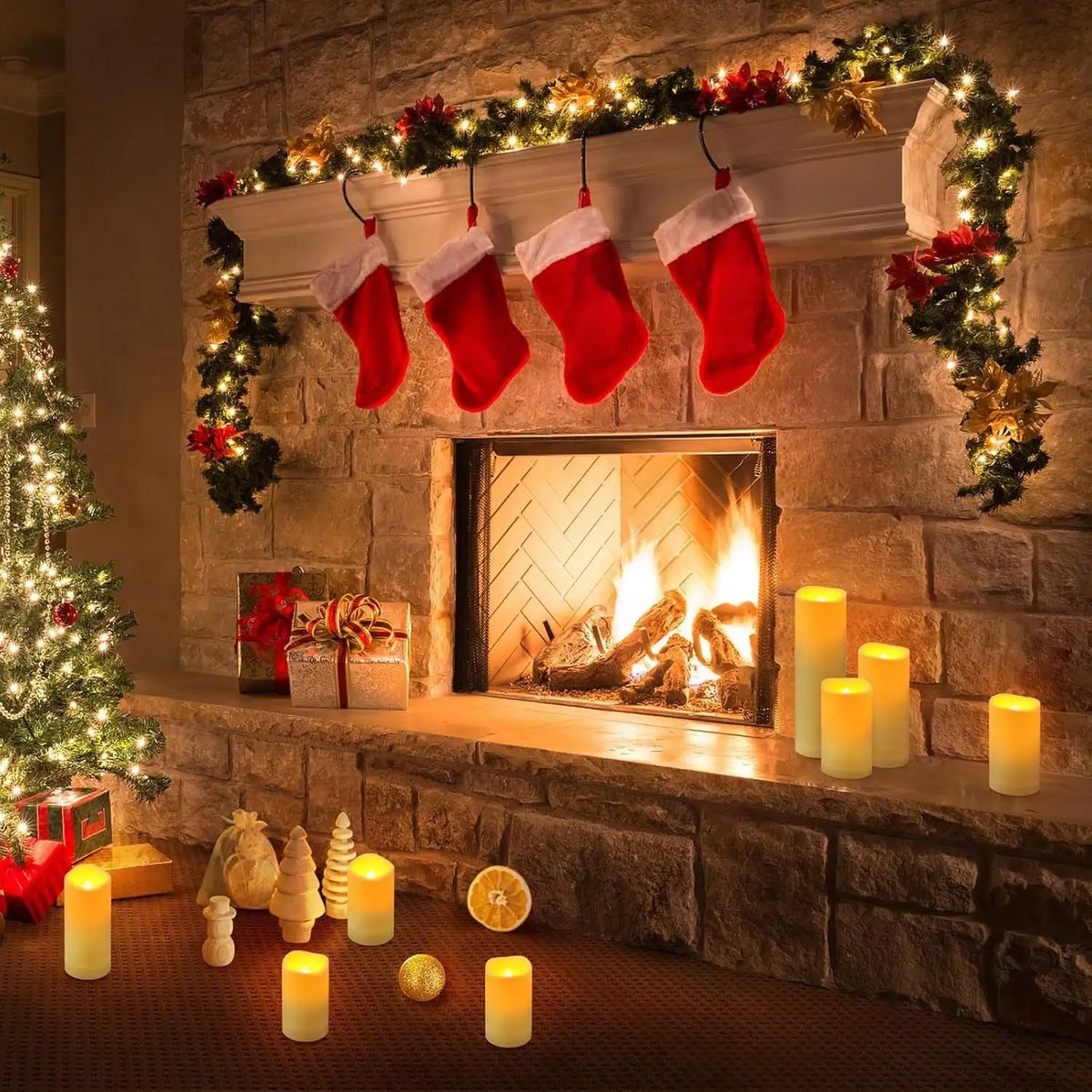 Flameless Electronic Candle Lamp With Remote Control And Timer