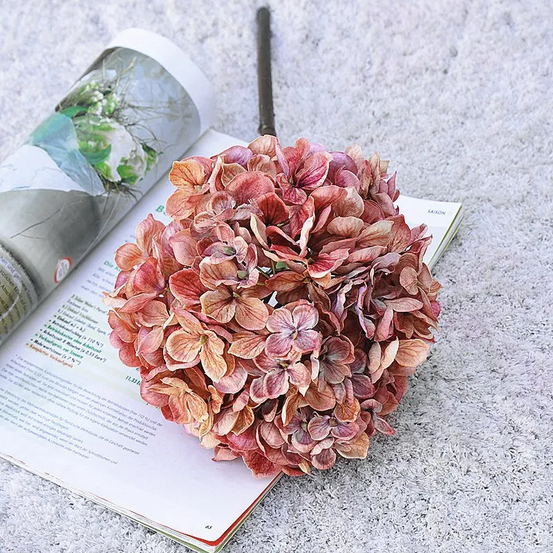 48cm Artificial European Retro Flower Hydrangea Branch DIY Wedding Bouquet Room Home Table Decoration Floral Photography Props