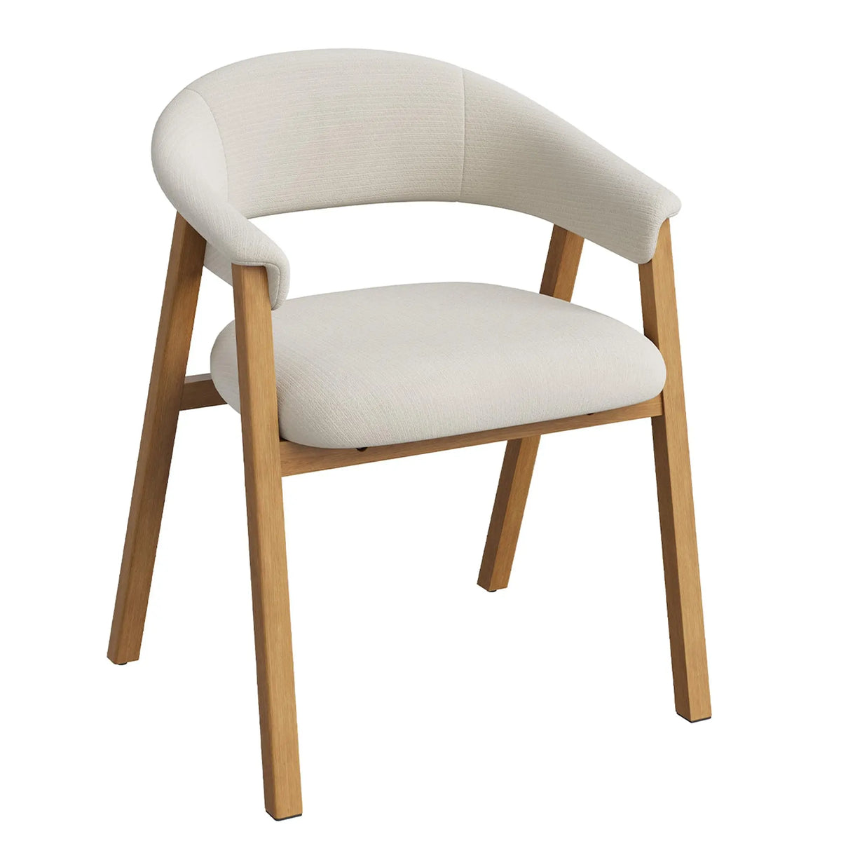HiMISS Modern Barrel Dining Chairs With Arms And Wood Legs