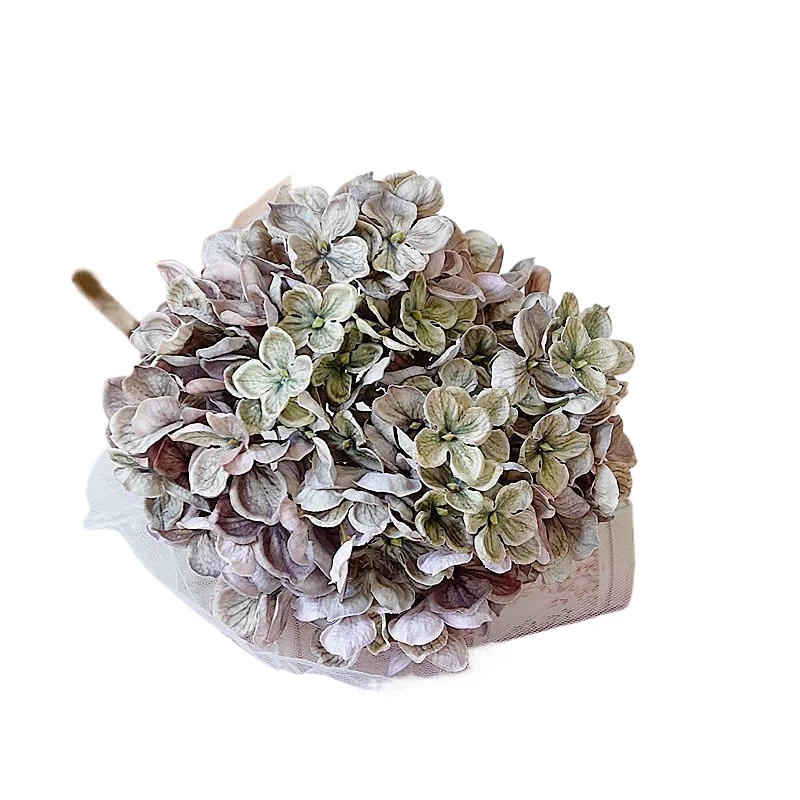 48cm Artificial European Retro Flower Hydrangea Branch DIY Wedding Bouquet Room Home Table Decoration Floral Photography Props
