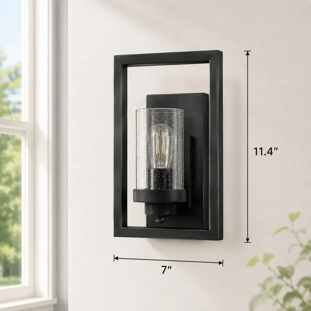 Industrial Vintage Glass Wall Sconce with Clear Glass Shade