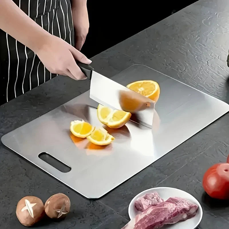 3-Piece Premium Stainless Steel Cutting Board Set Durable Easy-Clean Space-Saving Rustproof BPA-Free