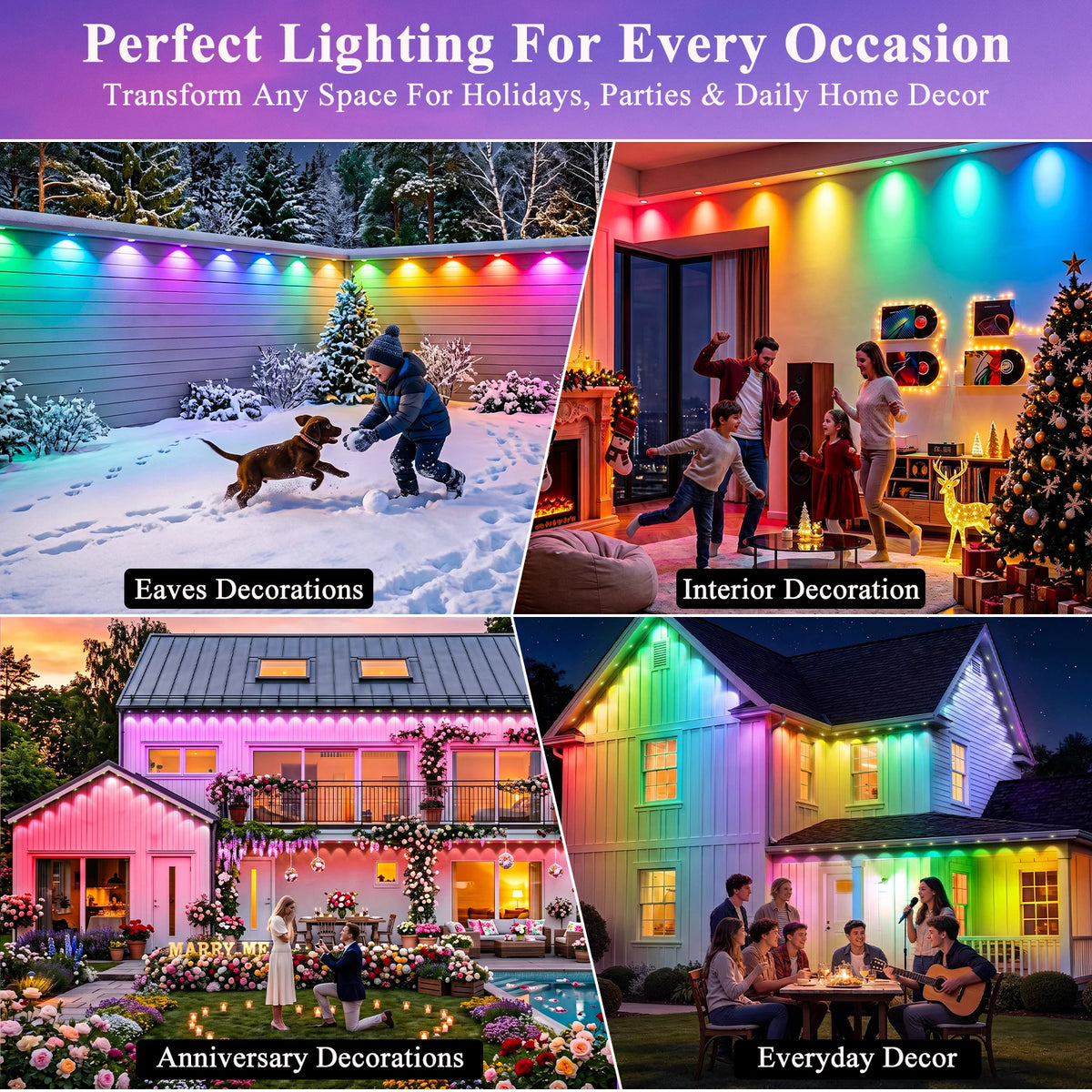 AILBTON Waterproof Permanent Outdoor Lights with App and Music Sync