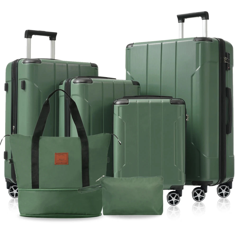 Expandable Hardshell Luggage Set With Spinner Wheels And TSA Lock