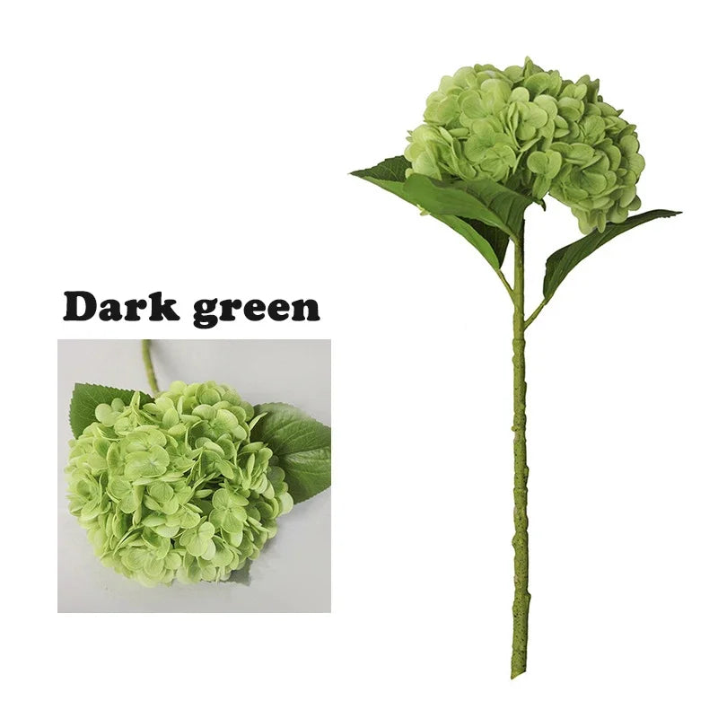 Real Touch Hydrangea Artificial Flowers 3D Printing Latex Large Hydrangea for Home Decoration Bridal Bouquet Wedding