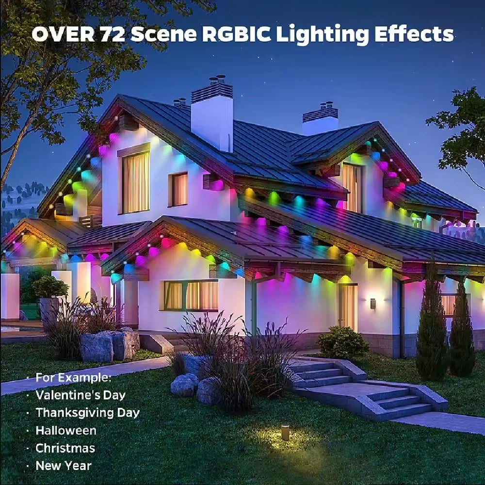Smart Permanent Waterproof Outdoor Lights With App And Remote Control