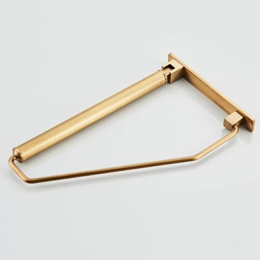 Folding Wall Mounted Brass Clothes Hanger Rack With Swing Arm