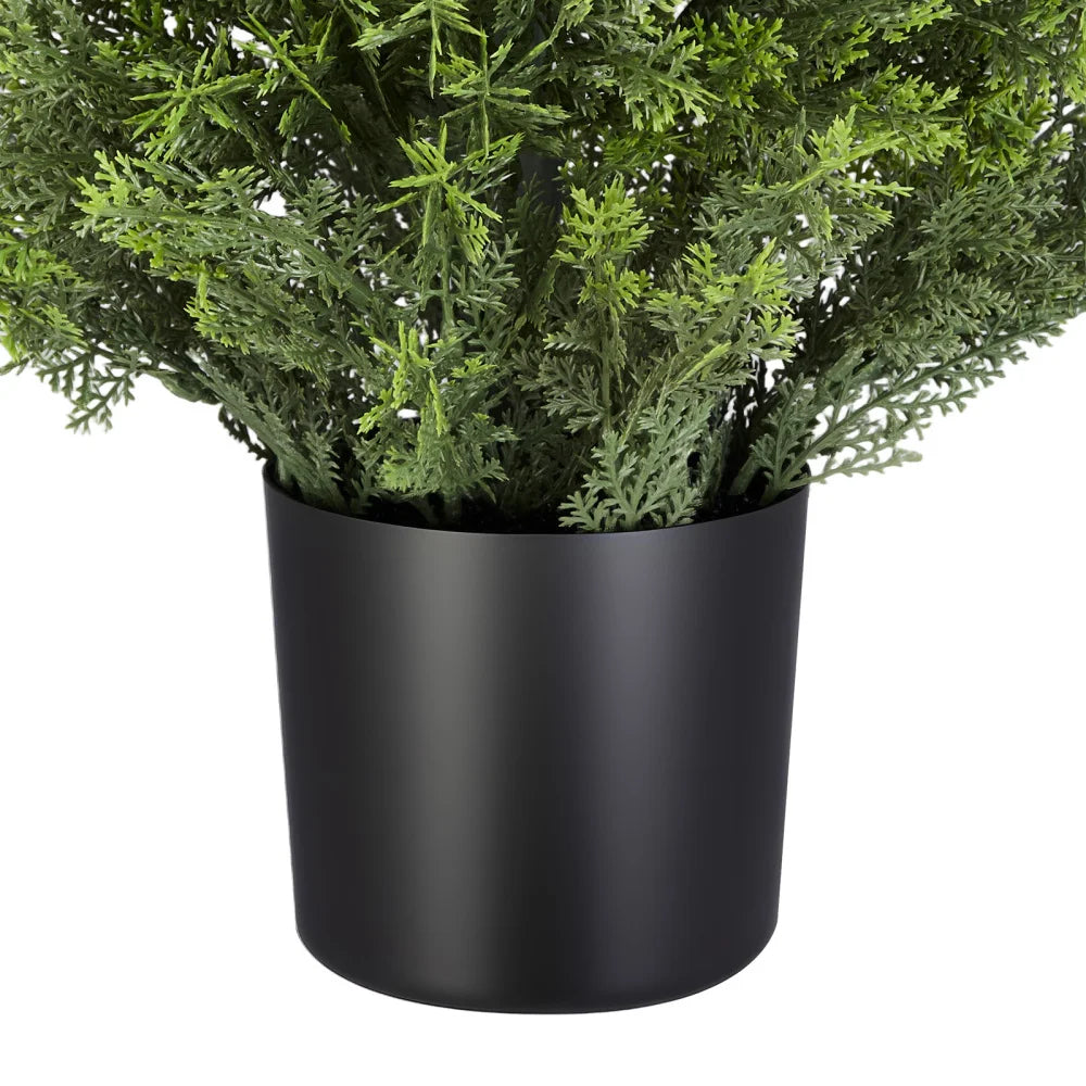 Artificial Topiary Cedar Trees Two Piece Faux Pine Plants