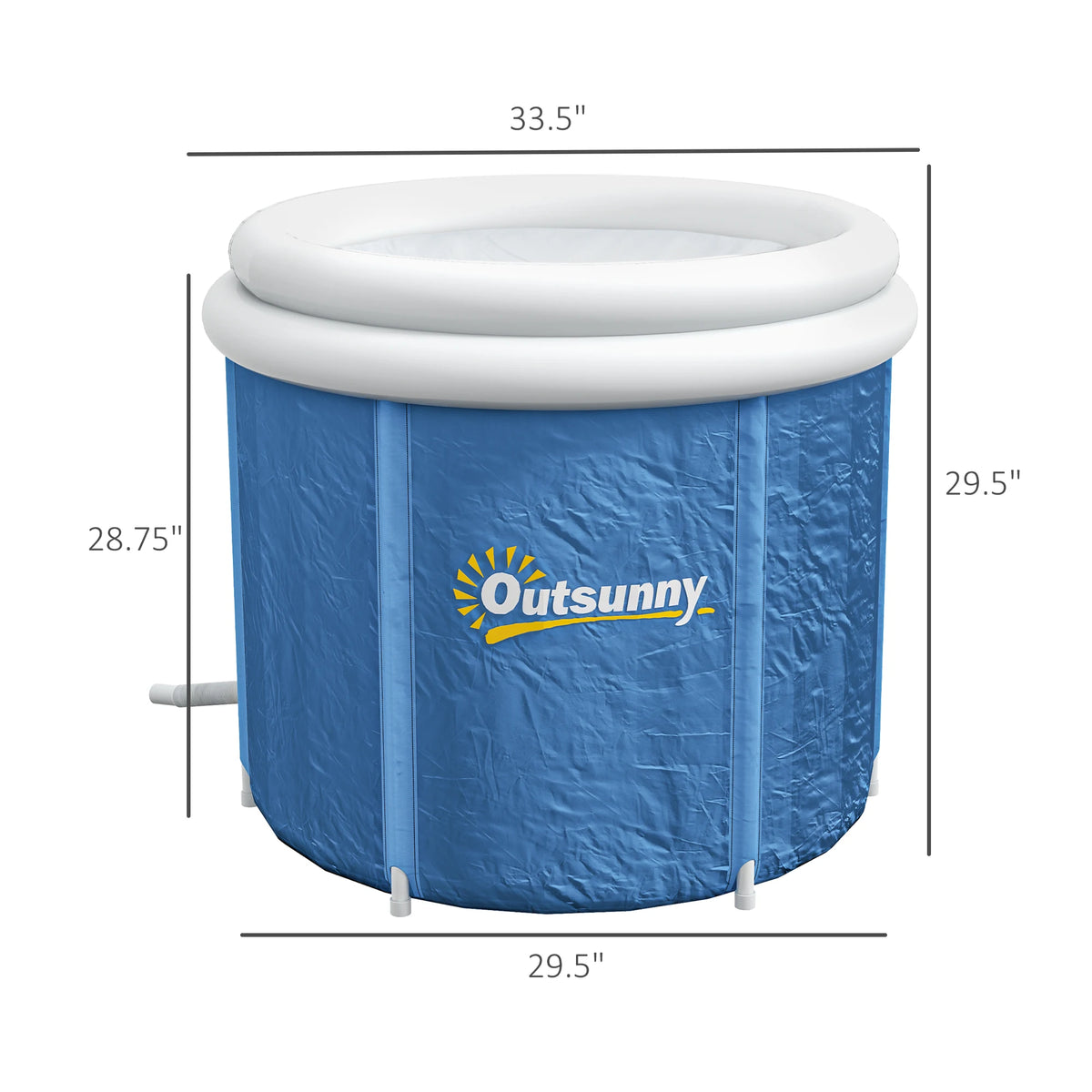 Portable Cold Plunge Tub With Thermo Lid For Athlete Recovery