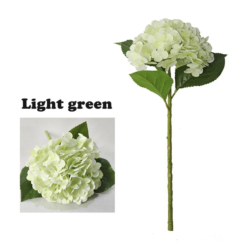 Real Touch Hydrangea Artificial Flowers 3D Printing Latex Large Hydrangea for Home Decoration Bridal Bouquet Wedding