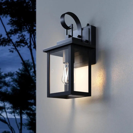 Outdoor Dusk To Dawn LED Wall Light With Tempered Glass