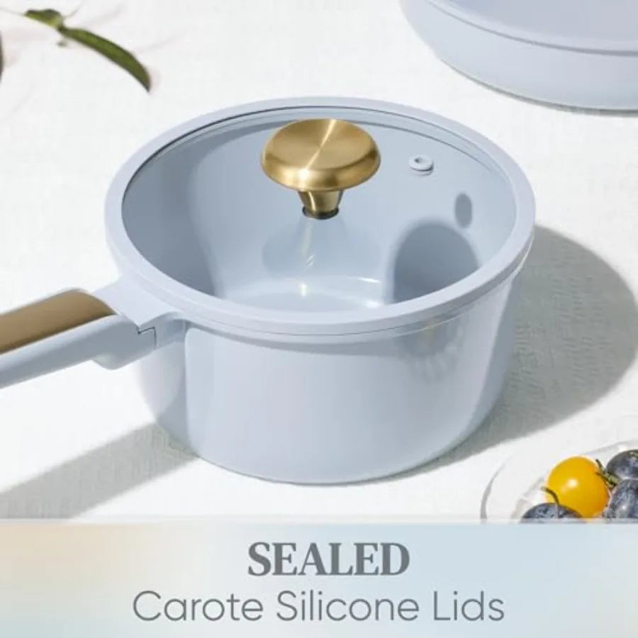 Ceramic Nonstick Cookware Set With Pots And Pans Non-Toxic