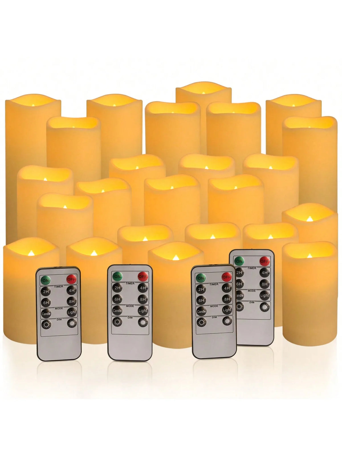 Flameless Electronic Candle Lamp With Remote Control And Timer