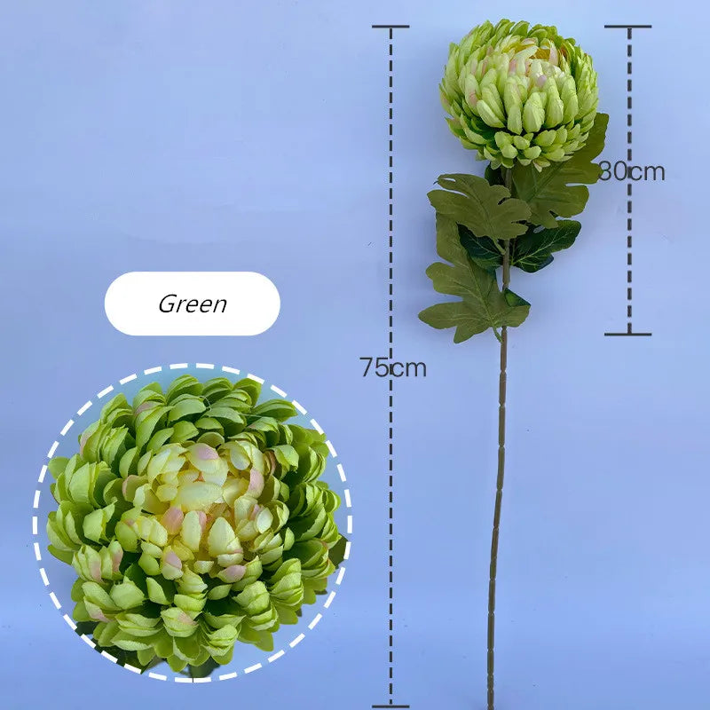 Large Single Chrysanthemum Country Style Living Room Flower Arrangement Artificial Flowers Wedding Shooting Props Decor Floral
