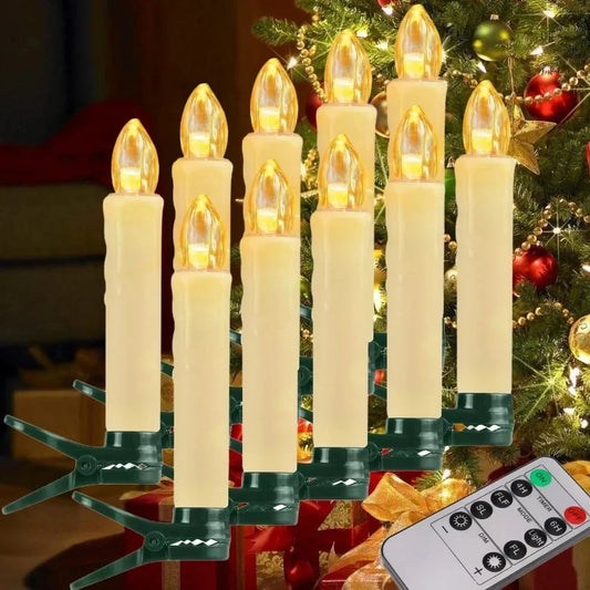Clip On Flameless LED Window Candles With Remote Timer