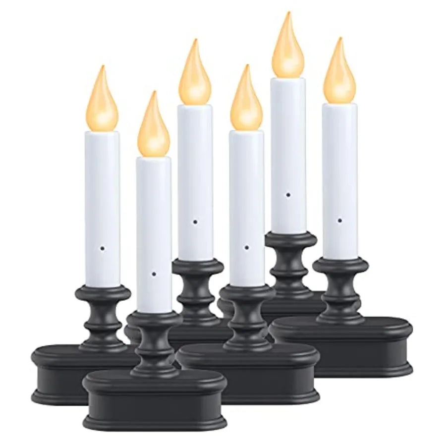 Battery Operated Led Dusk To Dawn Window Candle Set