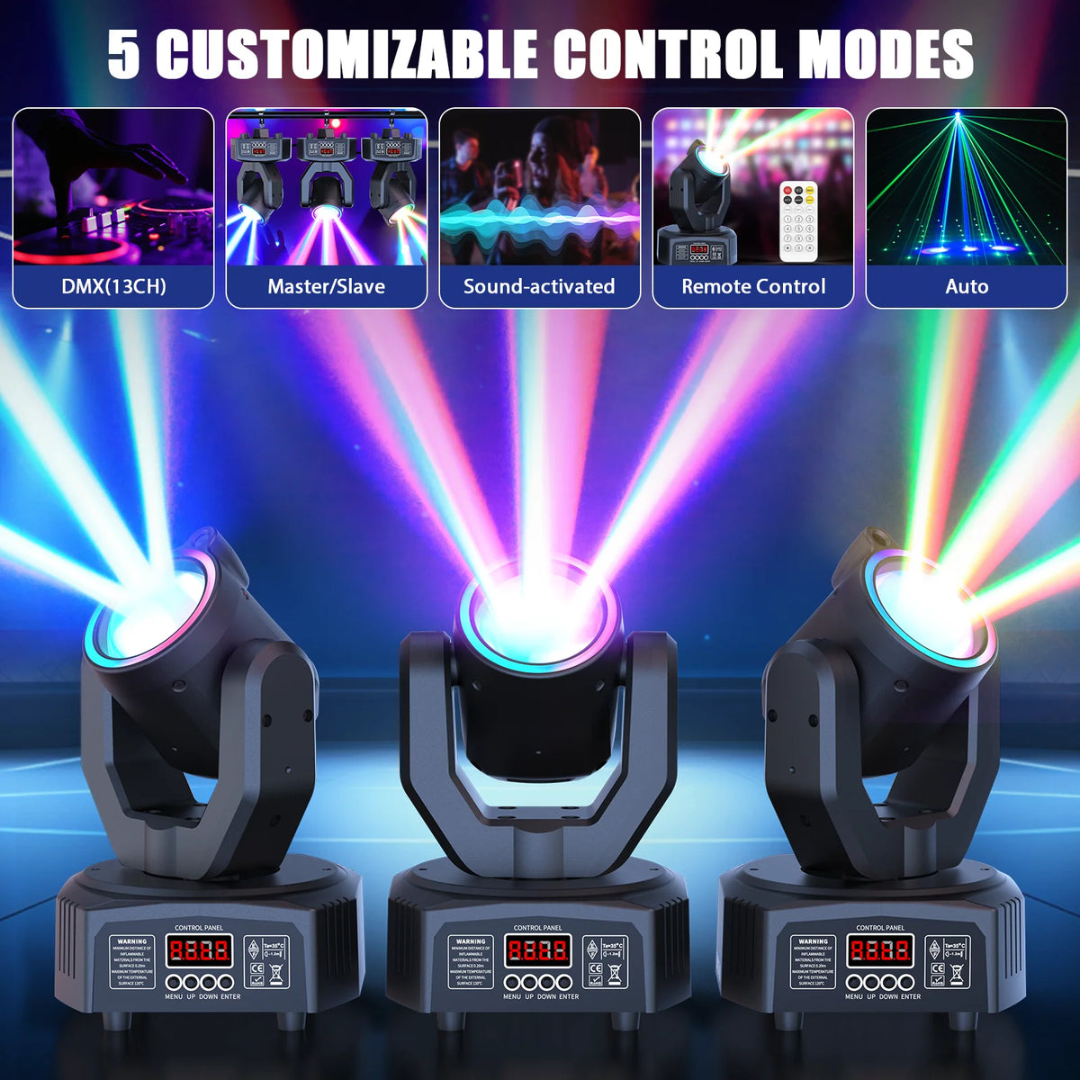 U'King LED Moving Head Spot Beam DMX Stage Lighting Effect