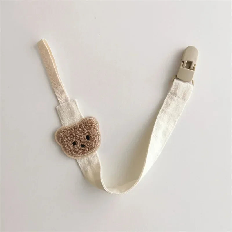 Cute Bear Baby Pacifier Clip Chain and Teething Holder