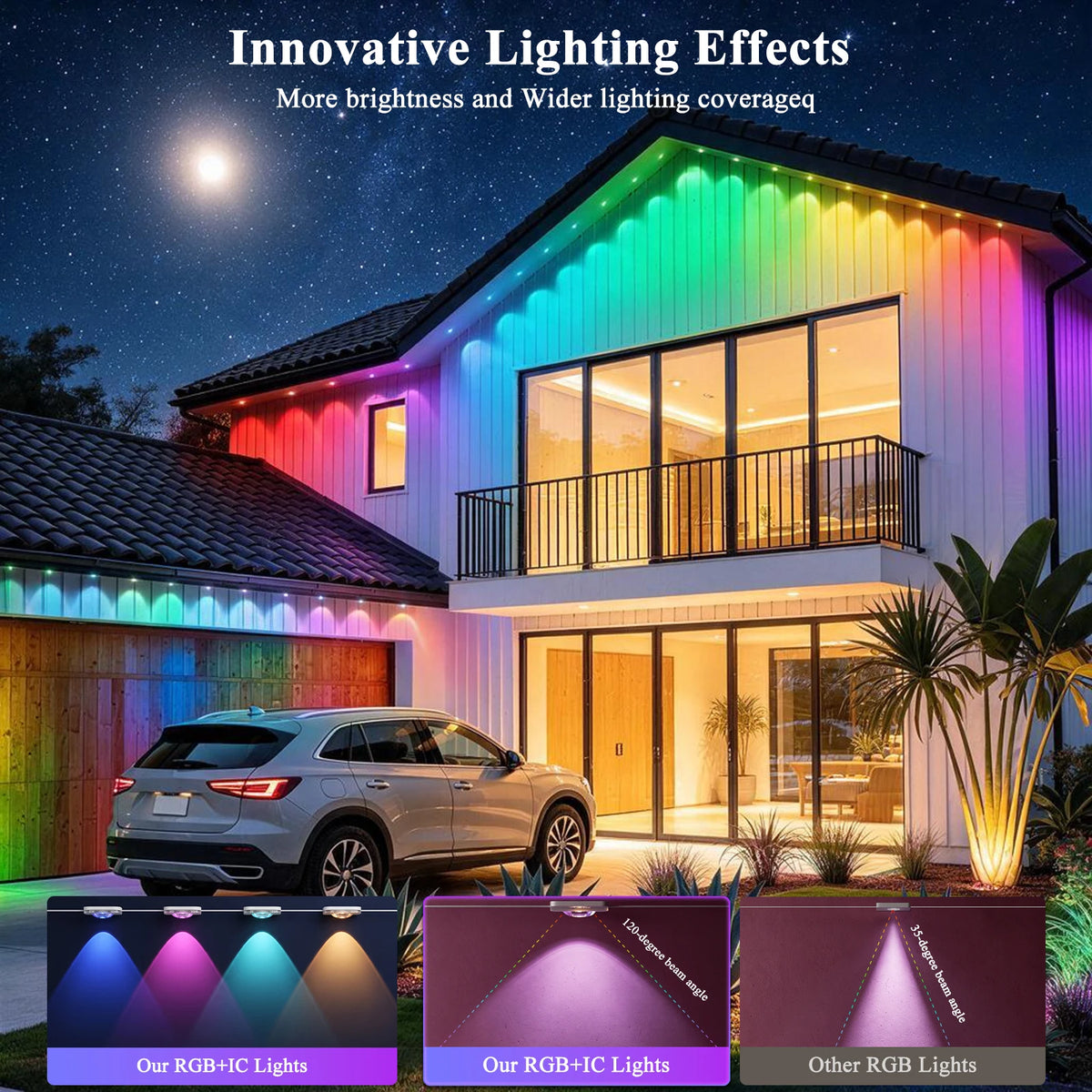AILBTON Waterproof Permanent Outdoor Lights with App and Music Sync