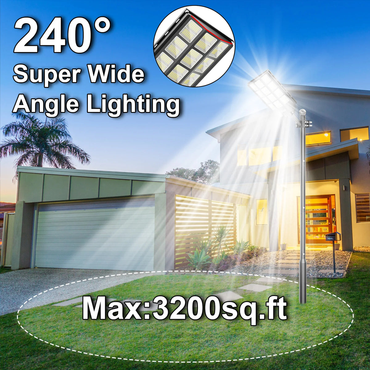 Solar LED Street Lights With Motion Sensor And Remote Control
