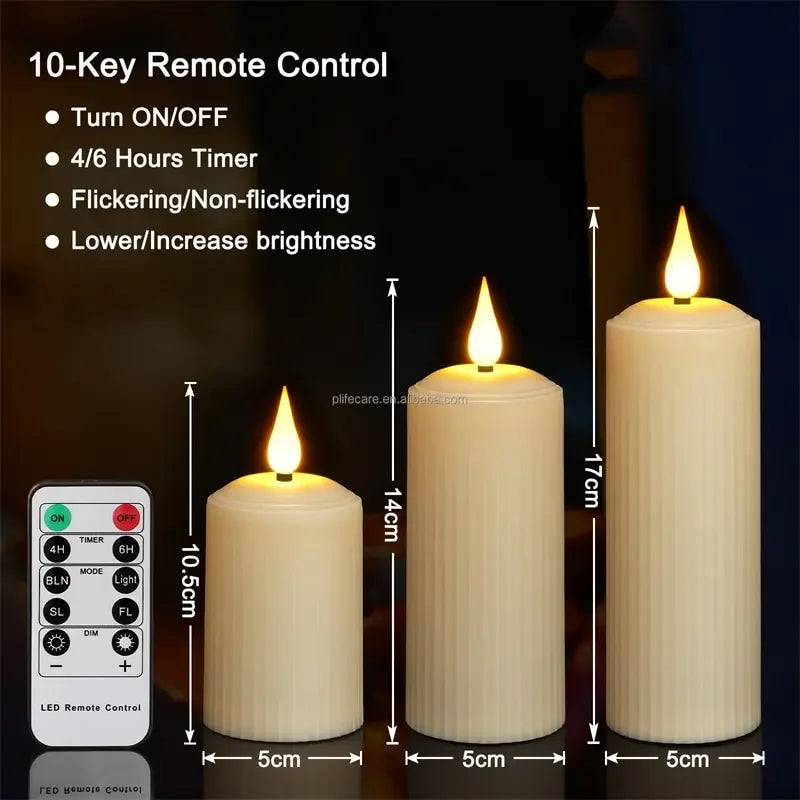 XMSJ Remote Control Rechargeable Flameless LED Tealight Candles