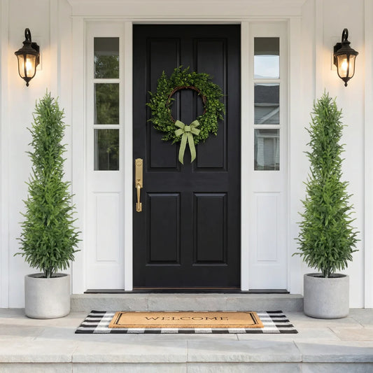 Artificial Real Touch Pine Tree In Decorative Plastic Pot