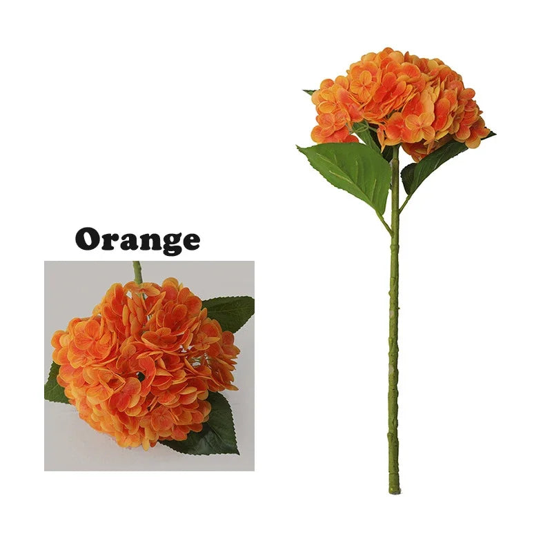 Real Touch Hydrangea Artificial Flowers 3D Printing Latex Large Hydrangea for Home Decoration Bridal Bouquet Wedding