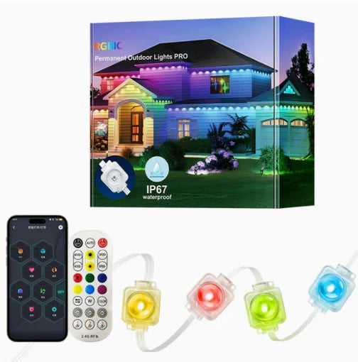 Smart Permanent Waterproof Outdoor Lights With App And Remote Control