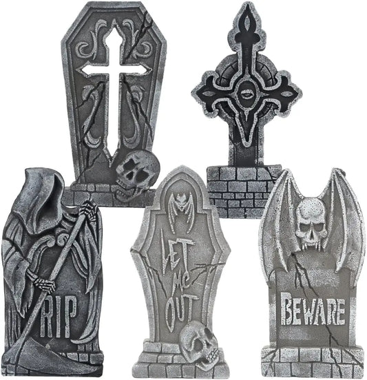 Halloween Outdoor Tombstone Decorations With Metal Stakes Cemetery Yard Decor