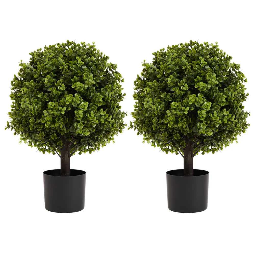 Artificial Boxwood Topiary Ball Tree In Pot Home Garden Decor