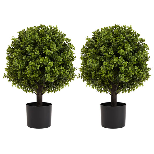 Artificial Boxwood Topiary Ball Tree In Pot Home Garden Decor