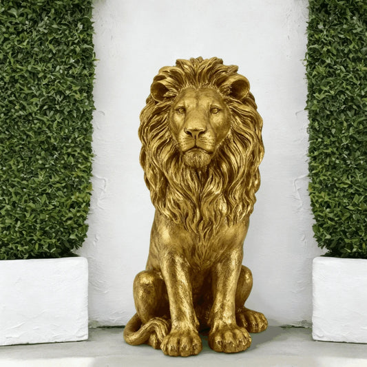 Premium Resin Outdoor Decorative Garden Lion Sculpture