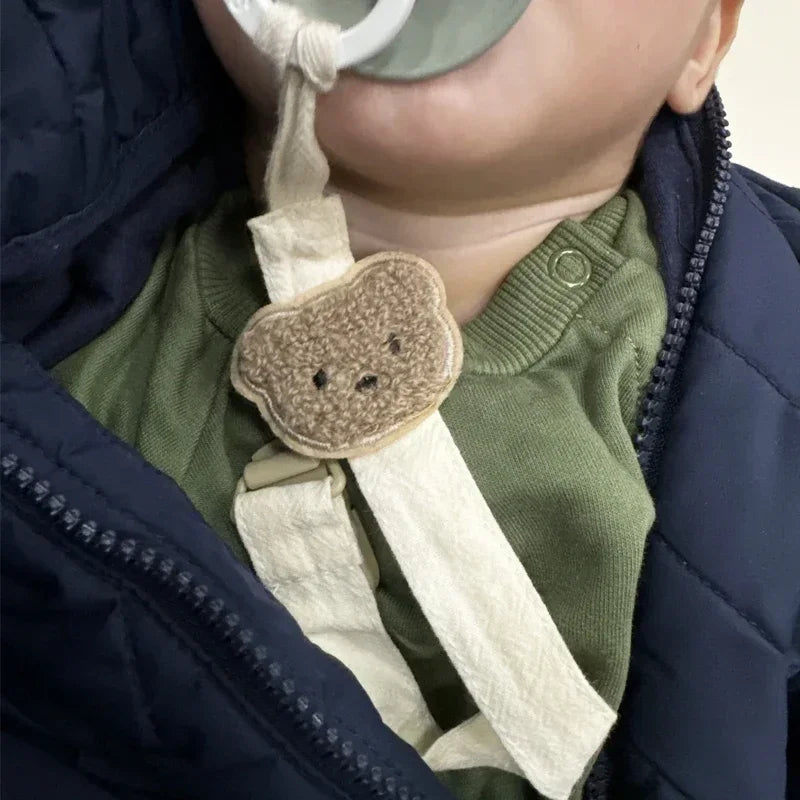 Cute Bear Baby Pacifier Clip Chain and Teething Holder