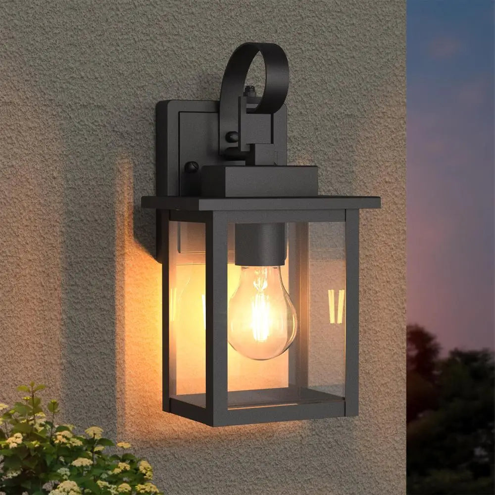 Outdoor Dusk To Dawn LED Wall Light With Tempered Glass